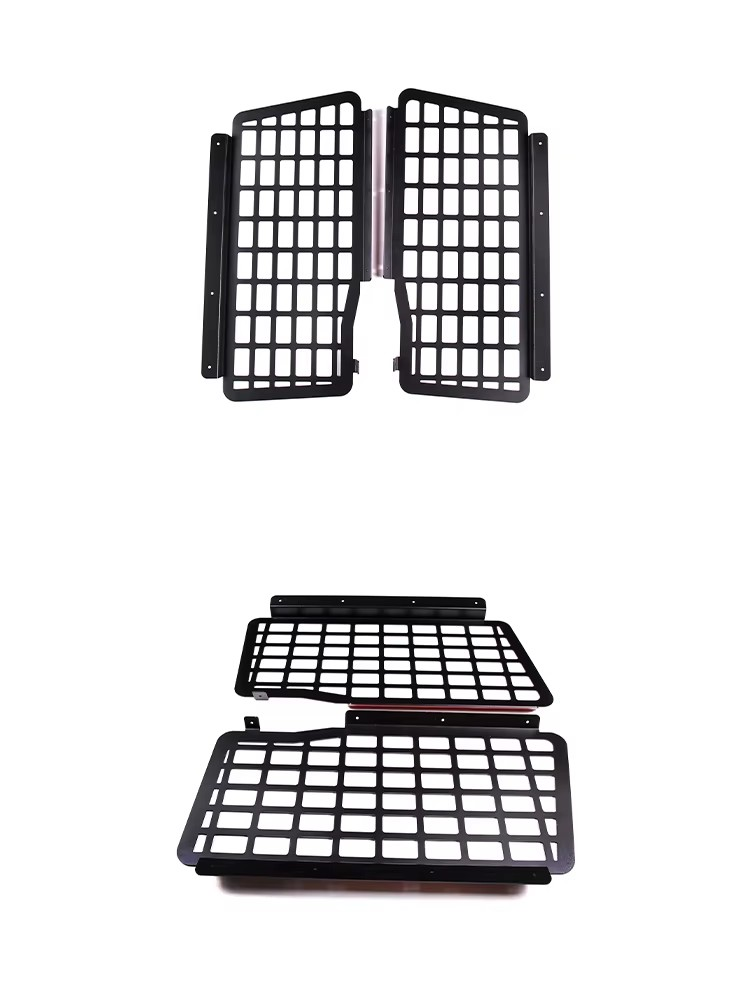 2003-2009 Hummer H2 Rear Trunk Side Window MOLLE Panel Organizer - Aluminum Alloy, Black