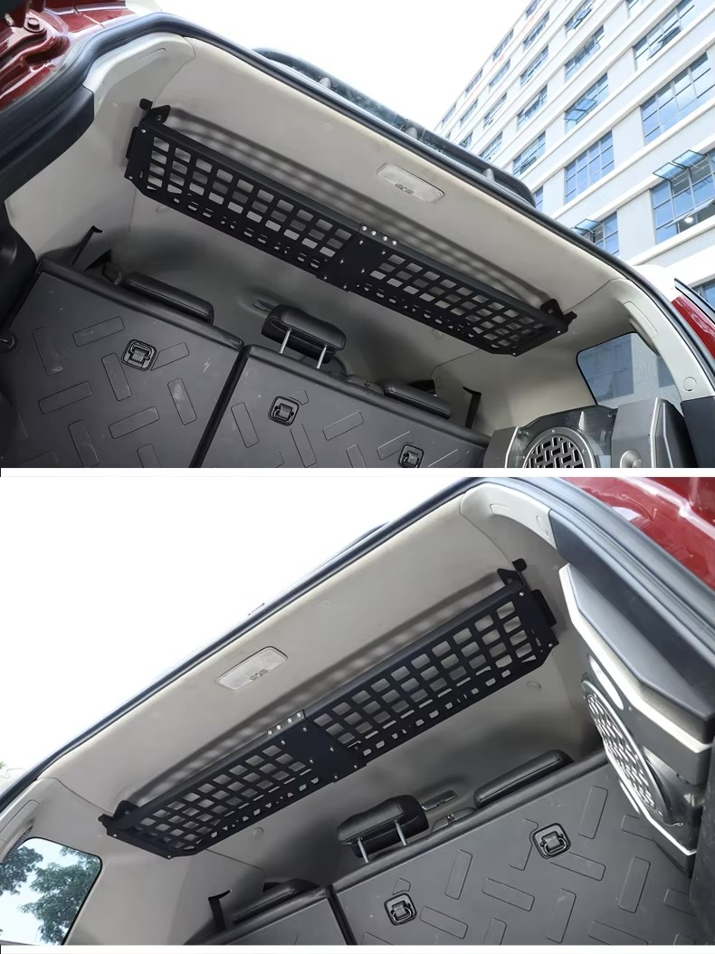 Toyota FJ Cruiser Aluminum Alloy Black Trunk Storage Rack – Multi-Functional Cargo Organizer