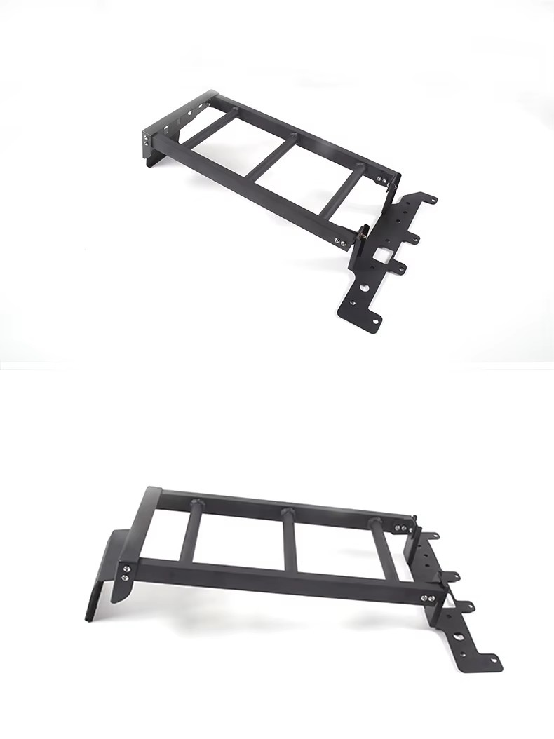 2004-2016 Land Rover Discovery 3/4, LR3, LR4 Rear Door/Trunk Ladders - Aluminum Alloy, Black Finish