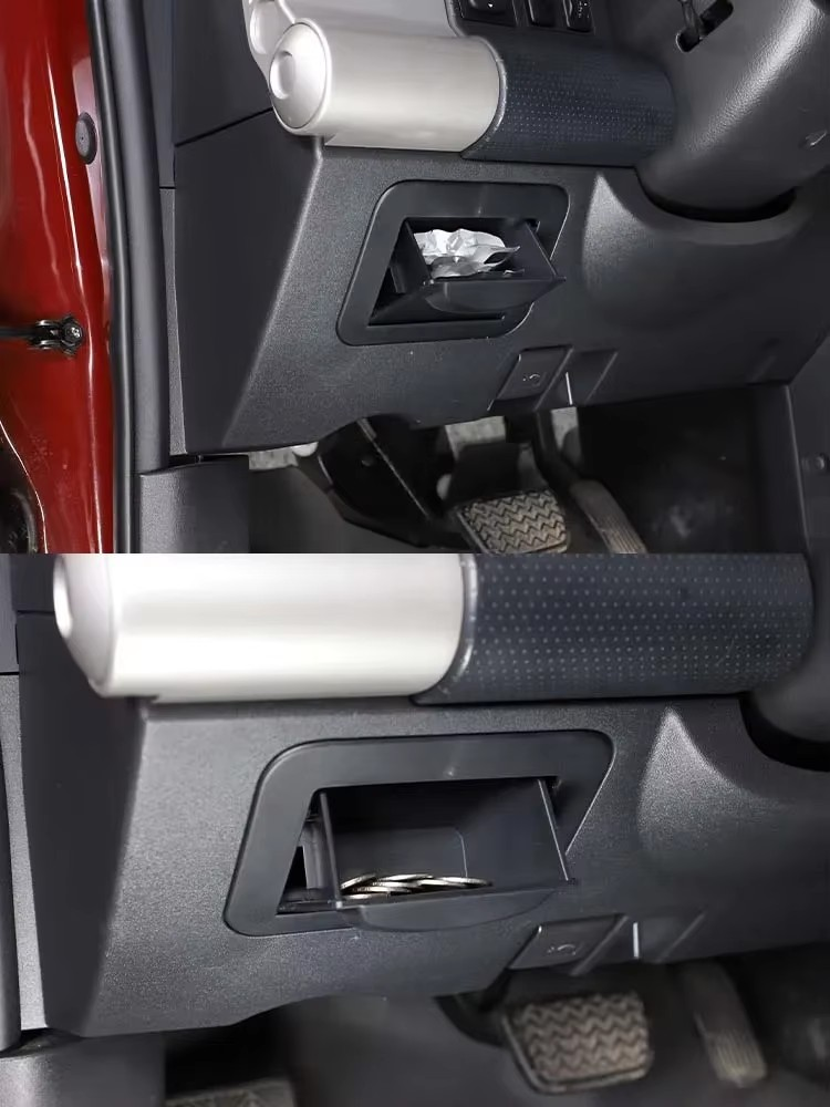 Toyota FJ Cruiser Dashboard Hidden Fuse Storage Box – ABS Black Interior Organizer Trim