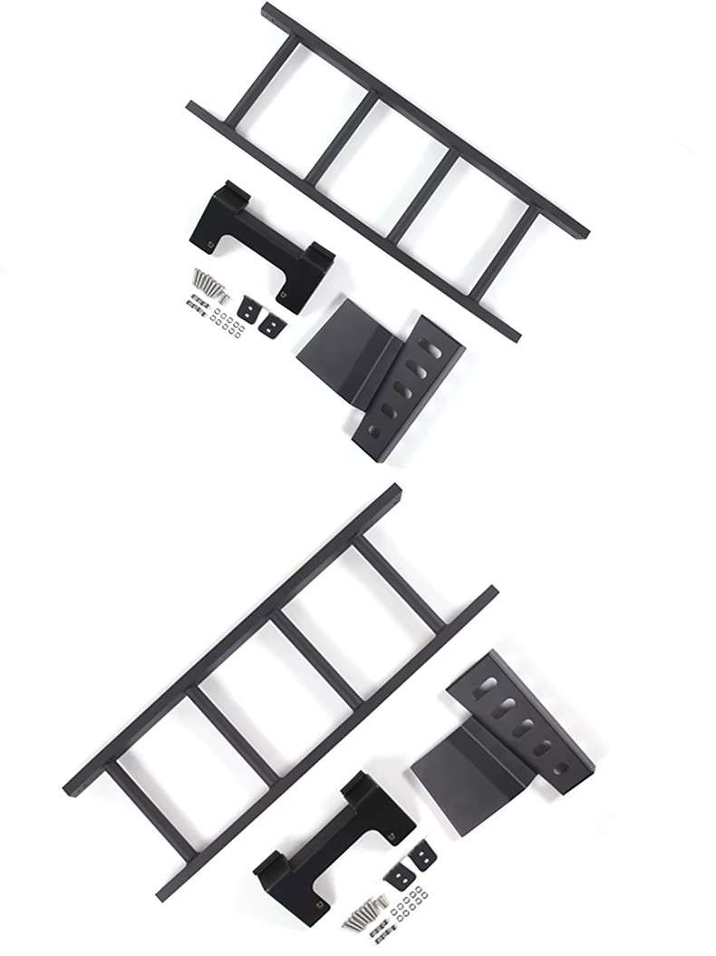 2004-2016 Land Rover Discovery 3/4, LR3, LR4 Rear Door/Trunk Ladders - Aluminum Alloy, Black Finish