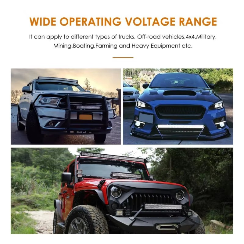5D Offroad LED Light Bar – Curved / Straight | Spot & Flood Combo, RGB, Bluetooth App Control