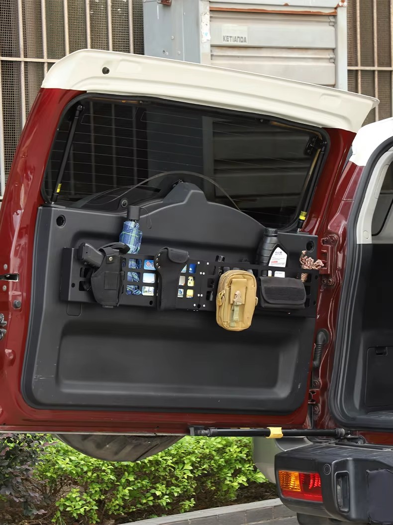 Toyota FJ Cruiser Trunk Tailgate Storage Shelf – Hanging Rack Organizer, Rear Door & Window Options