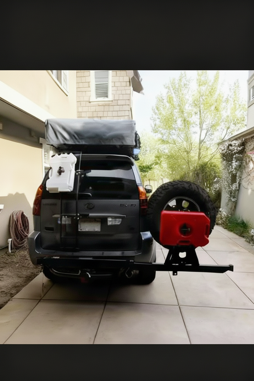 Heavy-Duty Hitch-Mounted Spare Tire Carrier — Single & Dual Wheel Options