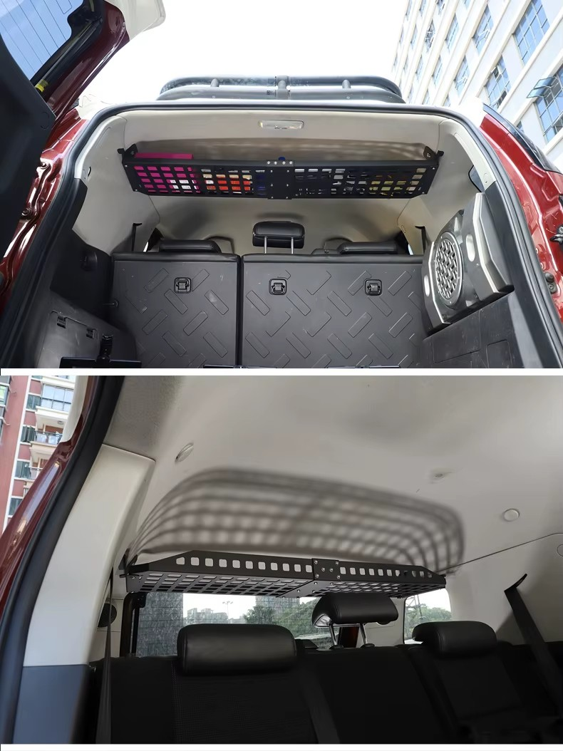 Toyota FJ Cruiser Aluminum Alloy Black Trunk Storage Rack – Multi-Functional Cargo Organizer