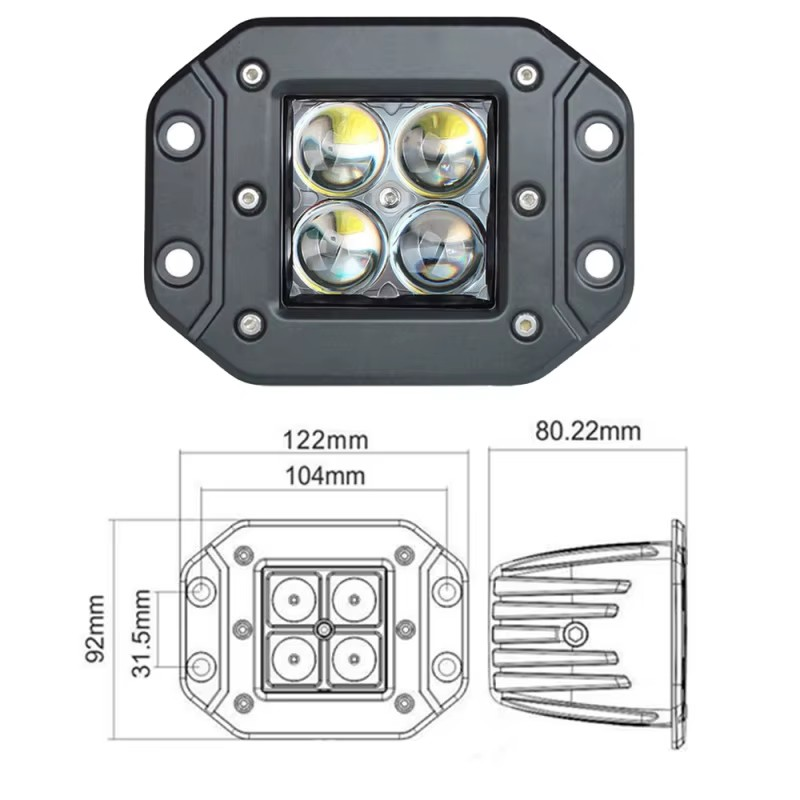 5D Offroad LED Light Bar – Curved / Straight | Spot & Flood Combo, RGB, Bluetooth App Control