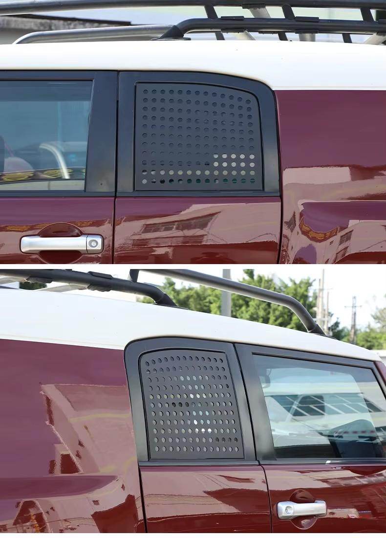 Toyota FJ Cruiser Aluminum Alloy Rear Exterior Window Guard Plate - 2 Styles