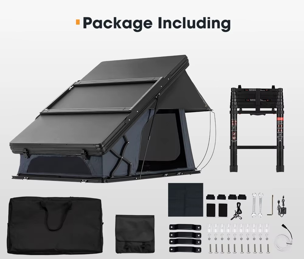 Ultralight Hard Shell Rooftop Tent – Aluminum Hardtop RTT Wedge for Camping, Waterproof & UV Resistant