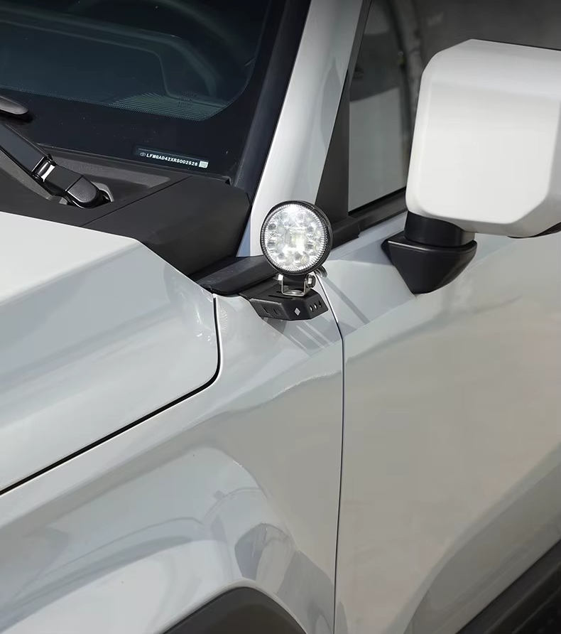 2024+ Toyota Land Cruiser 250 LC250 A-Pillar Searchlight Bracket – Heavy-Duty Carbon Steel Mount, Black (Set of 2)