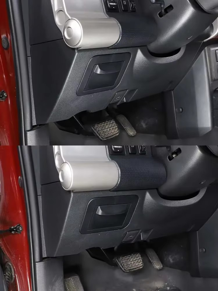Toyota FJ Cruiser Dashboard Hidden Fuse Storage Box – ABS Black Interior Organizer Trim