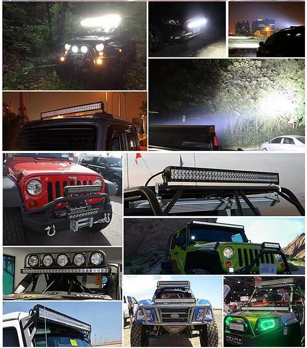 5D High-Power LED Light Bar for Off-Road Vehicles – Spot & Flood Combo, 120–300W, IP67 Waterproof, Dual-Row, 5D Optics, Aluminum Housing