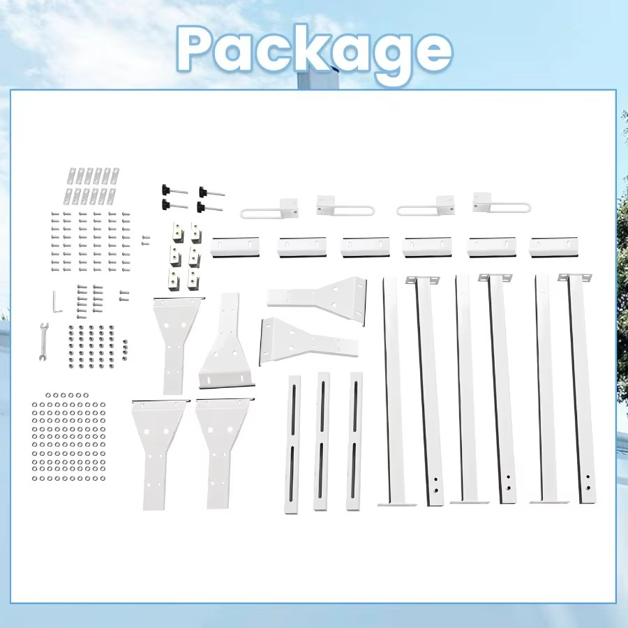 Universal Van Roof Rack - Heavy Duty Steel 3-Bar Design, White