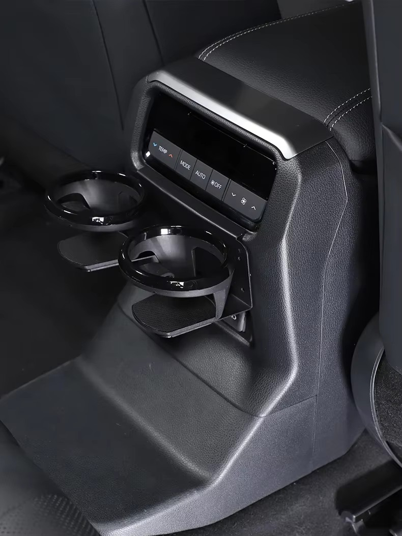 2024+ Toyota Land Cruiser Prado 250 LC250 Rear Seat Armrest Cup Holder – Interior Accessory, Black