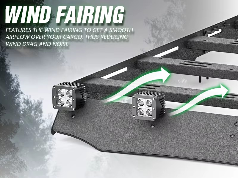 2010–2024 Toyota 4Runner Heavy Duty Full-Length Roof Rack Cargo Basket – 800lb Load Capacity, Includes LED Lights
