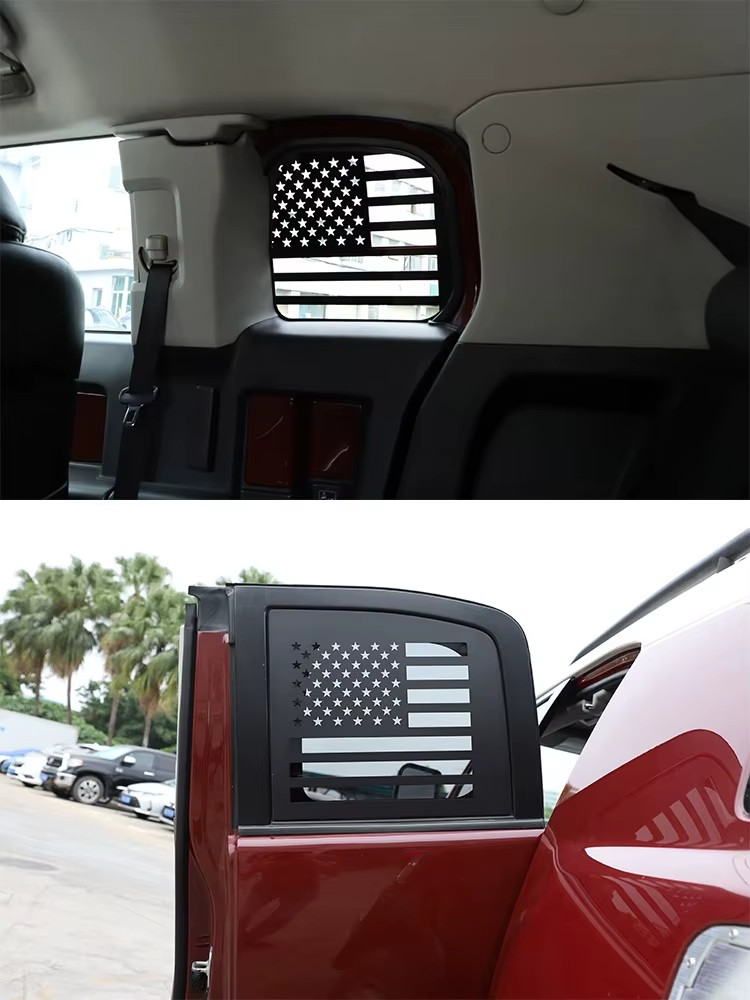 Toyota FJ Cruiser Aluminum Alloy Rear Exterior Window Guard Plate - 2 Styles