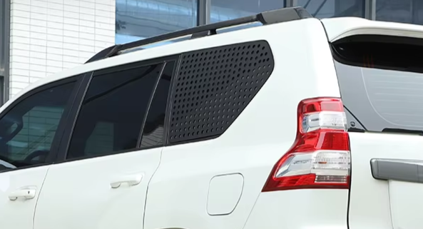 Toyota Land Cruiser Prado FJ150 / 150 (2010–2023) Aluminum Rear Trunk Side Window Guard Plates (2pcs)