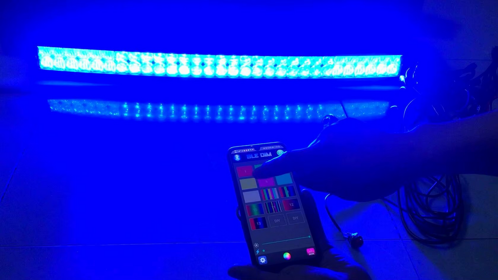 5D Offroad LED Light Bar – Curved / Straight | Spot & Flood Combo, RGB, Bluetooth App Control