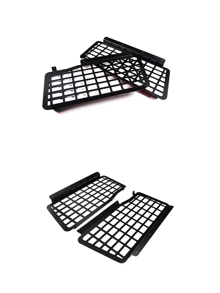 2003-2009 Hummer H2 Rear Trunk Side Window MOLLE Panel Organizer - Aluminum Alloy, Black