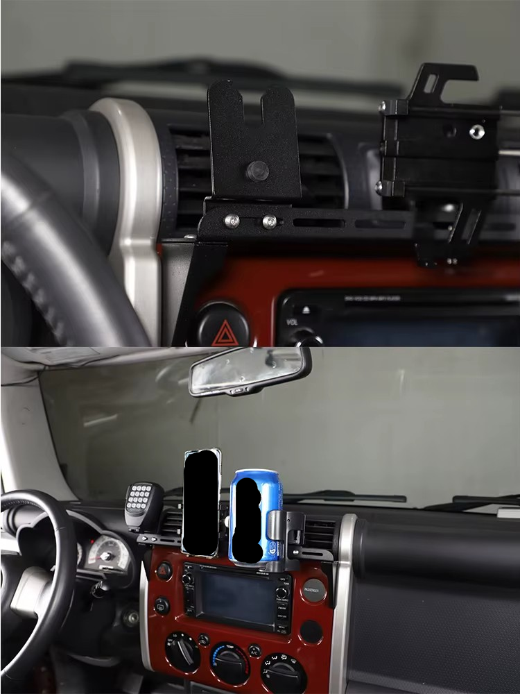 Toyota FJ Cruiser Aluminum Alloy Central Control Dashboard Phone Holder – Car Interior Accessory