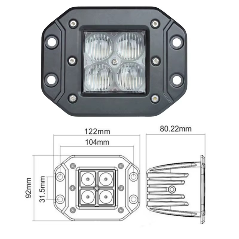 5D Offroad LED Light Bar – Curved / Straight | Spot & Flood Combo, RGB, Bluetooth App Control