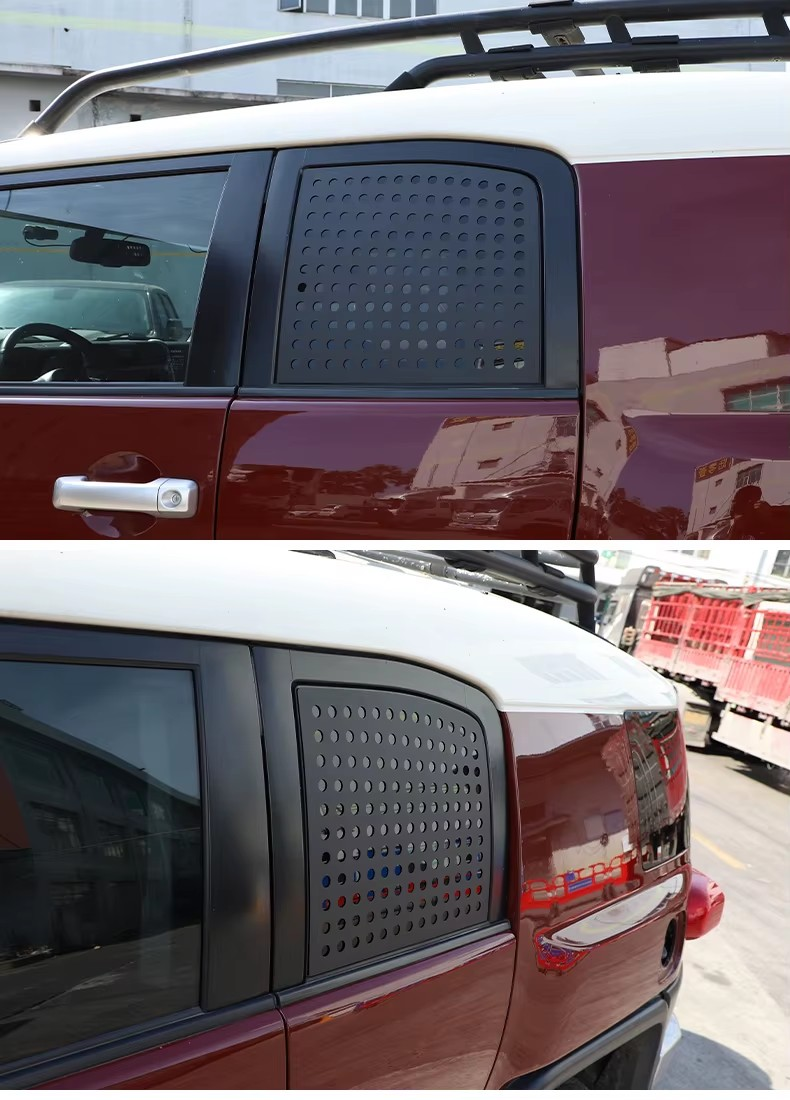 Toyota FJ Cruiser Aluminum Alloy Rear Exterior Window Guard Plate - 2 Styles