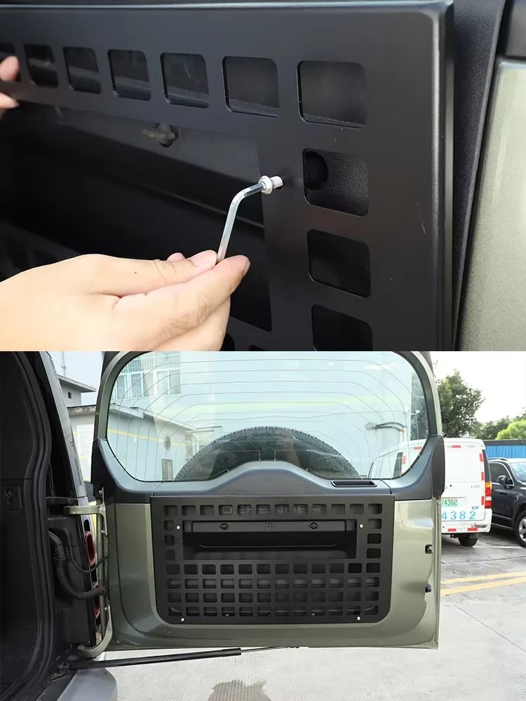 2004-2024 Land Rover Defender 90/110/130 2004–2024 Aluminum Tailgate Luggage Support & MOLLE Storage Panel