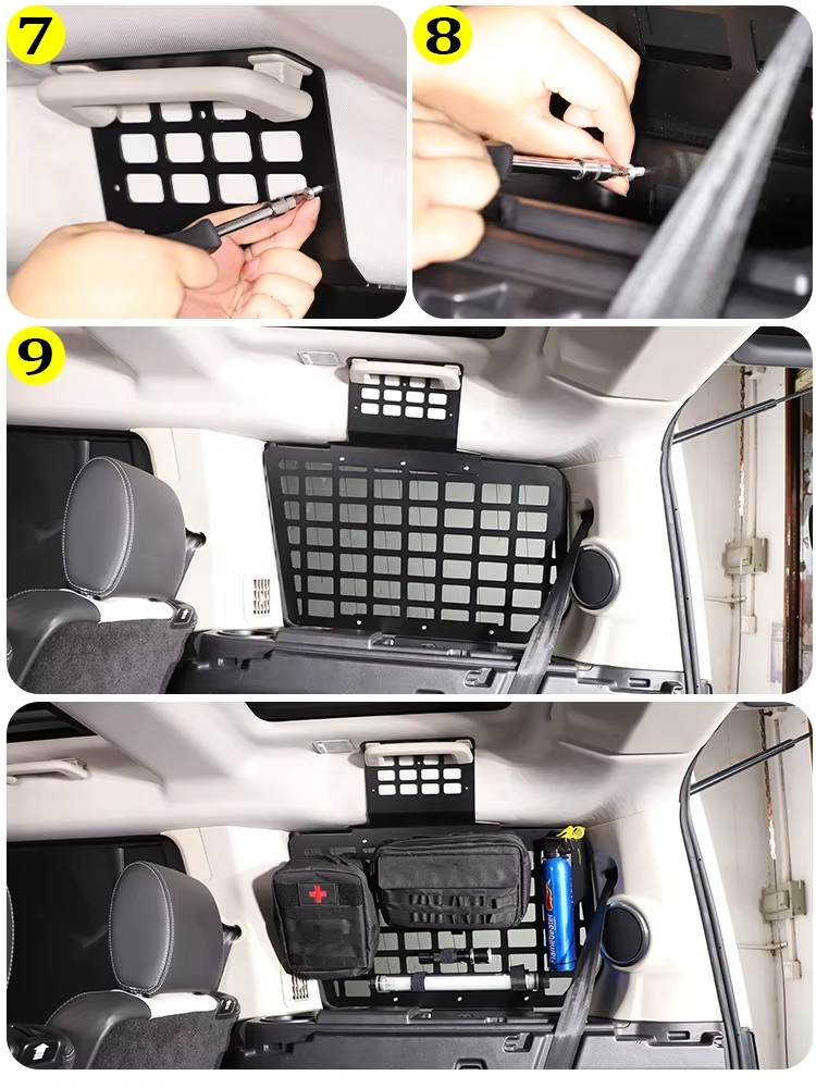 2004-2016 Land Rover Discovery 3 LR3 / 4 LR4 Rear Trunk Side MOLLE Window Storage Panels