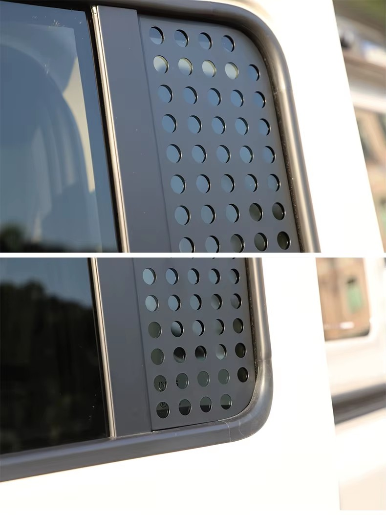 INEOS Grenadier (2020–2024) Aluminum Alloy Rear Window Honeycomb Protection Panels – Black Decorative Cover