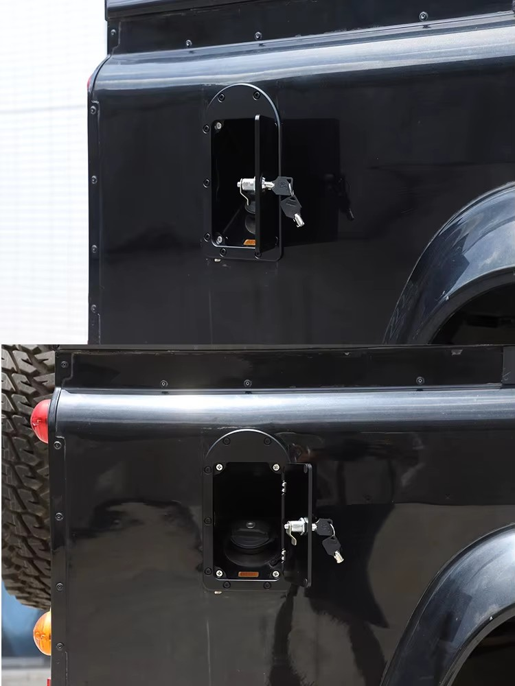 2004-2018 Land Rover Defender 90/110/130 2004–2018 Aluminum Alloy Fuel Tank Cap with Key Lock Cover