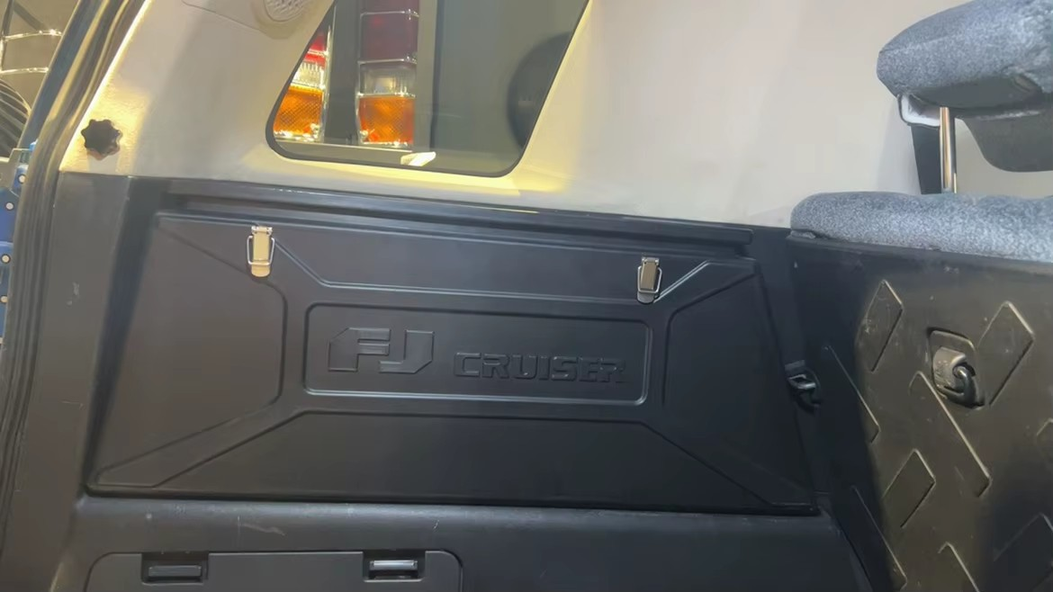 Toyota FJ Cruiser Trunk Side Storage Box – Aluminum or ABS Organizer for Rear Cargo Area