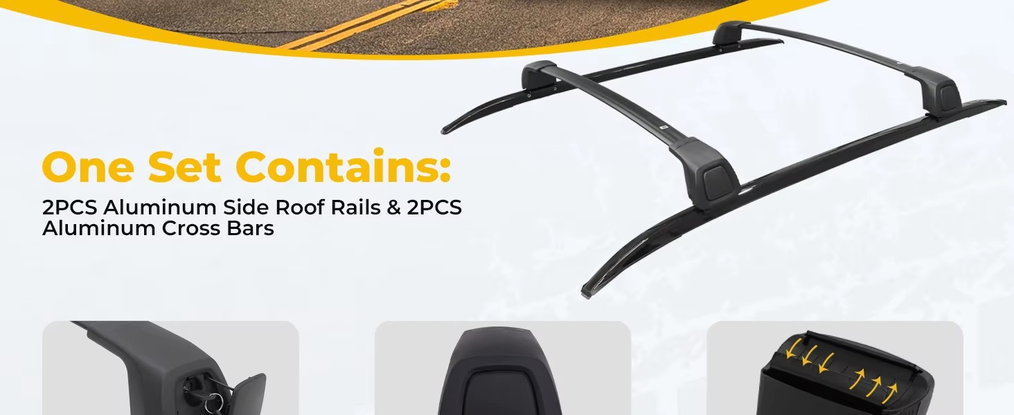 2024–2025 Toyota Tacoma Double Cab Roof Rack Side Rails & Cross Bars – Low-Profile Aero Design